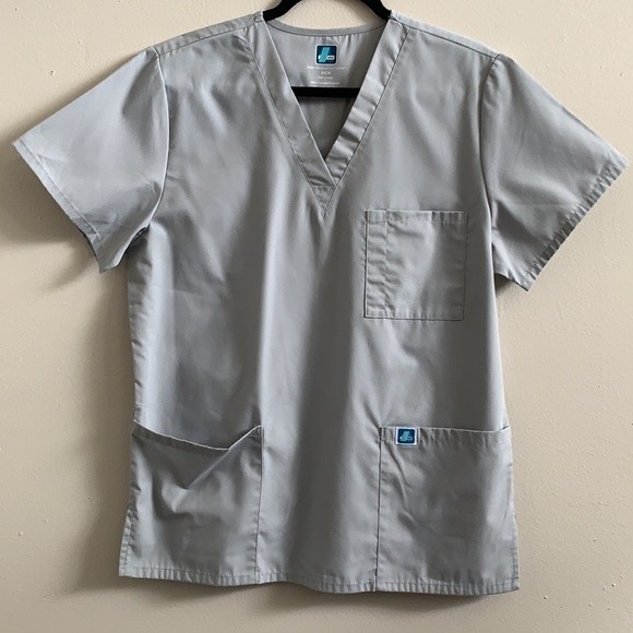 ADAR UNIFORMS Women’s Gray Medical Scrub Top Size M - Picture 2 of 7